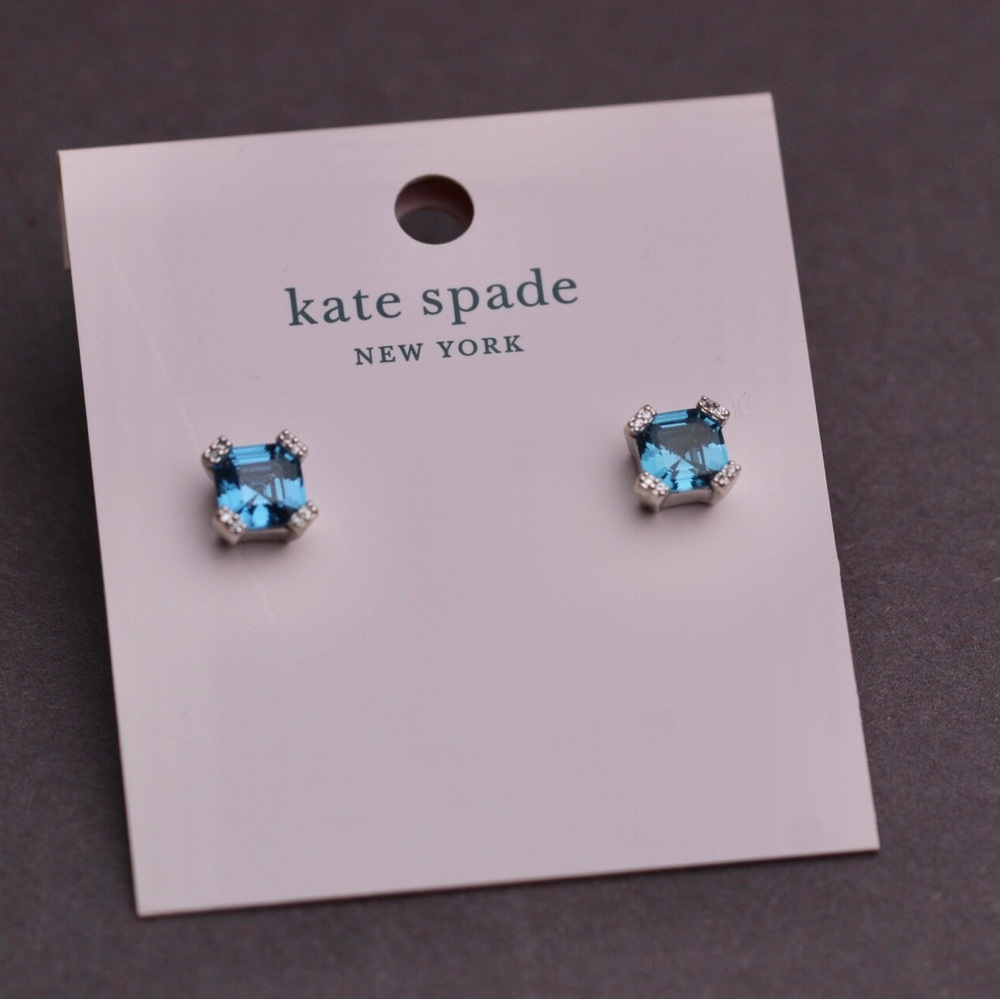 Kate Spade Mini Blue Crystal Ear Studs